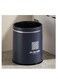 Kitchen Garbage Bin, Bathroom Wastebasket, Plastic Large capacity Trash Can, Living Room Kitchen Bathroom Round Waste Bin, Air Pressure Adsorption (Blue, 16L)