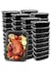 Arabest 50-Pack Food Storage Containers, Reusable To-Go Food Containers, Lunch Box Food Storage Lunch Box with Lid, Microwave/Freezer/Dishwasher Safe, BPA Free, 750 ml/26 oz