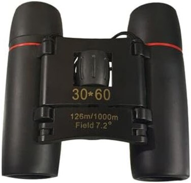 Crony Binocular 30X60 Day And Night Camping Travel Vision Spotting Scope Optical Folding HD Binoculars Black 9X6X4 Cm