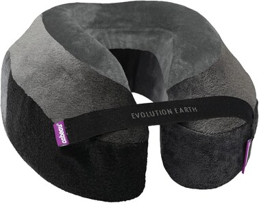 Cabeau Evolution Earth Travel Neck Support Pillow Neck Pillow For Traveling, Memory Foam Airplane Pillow With 360-Degree Comfort, Head &amp; Chin Support Pillows For Sleeping Upright, Wind, Grey, Wind