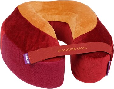 Cabeau Evolution Earth Memory Foam Travel Neck Pillow, The Best Travel Pillow With 360 Head, Neck And Chin Support (Fire), Grey, Fire