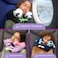 Cabeau Evolution Kid's Memory Foam Travel Pillow With Innovative Chin Strap &amp; Head Support, Super Soft &amp; Fun Design For Comfortable Journeys, (Puppies), Evkp6304