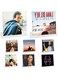 FWEEK Pack of 8 Vinyl Record Wall Brackets, White Hanging Shelves for Records, 30.5 x 4.3 x 4.3 cm, Acrylic Wall Mount with Screws and Nail-free Stickers for Display Plates and Photos