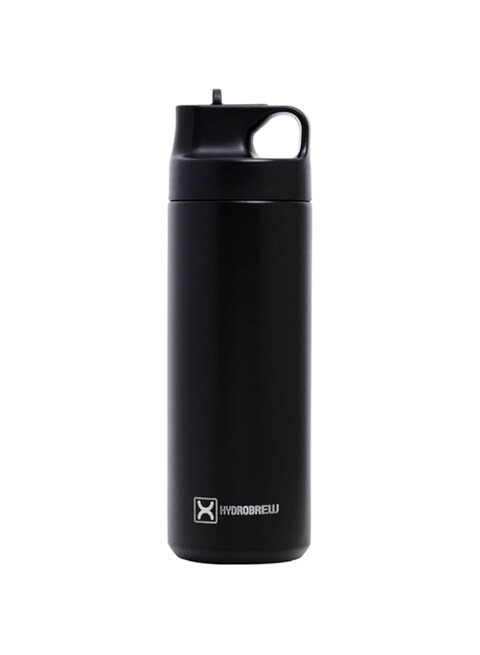 HYDROBREW Insulated Sports Water Bottle - Black, 550ml
