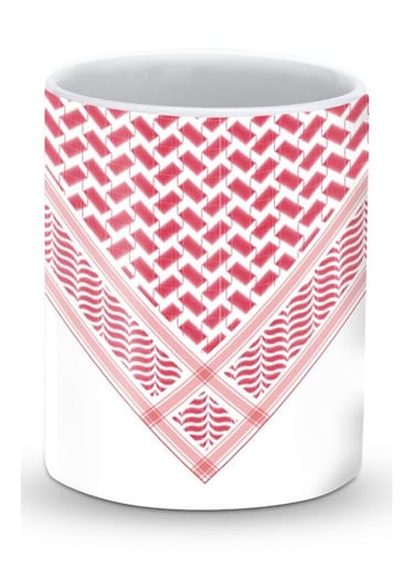 Premium Victory Shemag Designer Mug Red/White