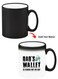 Color Changing Heat Sensitive Ceramic Mug, Image Revealed When HOT Liquid is Added! Dads wallet Black