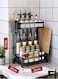 2 Tier Countertop Rack Organizer Utensil Holder For Jars Bottles Cutlery Chopping Board