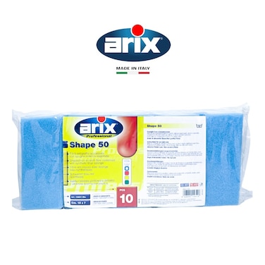 Arix Professional Shape 50 Non-Scratch Blue Sponge 10-pieces