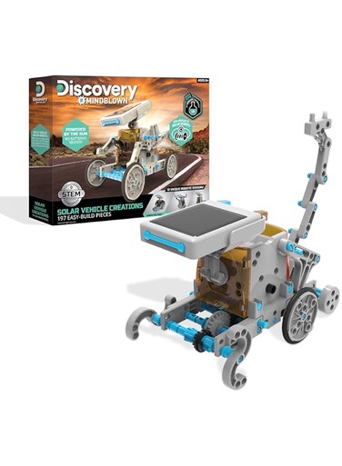 Discovery Mindblown Solar Vehicle Creations 197 Easy-Build-Pieces, with 12 Unique Robotic Designs, One Size