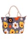 KASTWAVE Trendy Zippered Canvas Tote Bag with Durable Cotton Rope Handles - Great for Travel, Shopping, and Everyday Use