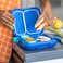 Zoku Neat Bento has compact design, Sof Touch handle, Adjustable containers and Leakproof. Has freezer pack, BPA Free and Dishwasher Safe, Blue