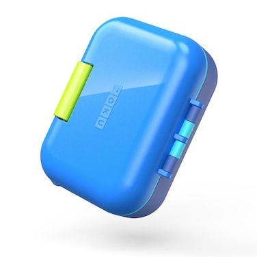 Zoku Neat Bento Junior food container has one Modular Container with Lid and kid friendly latch for ease of use. Has 2 in 1 Optimized Storage zones, BPA Free, Blue