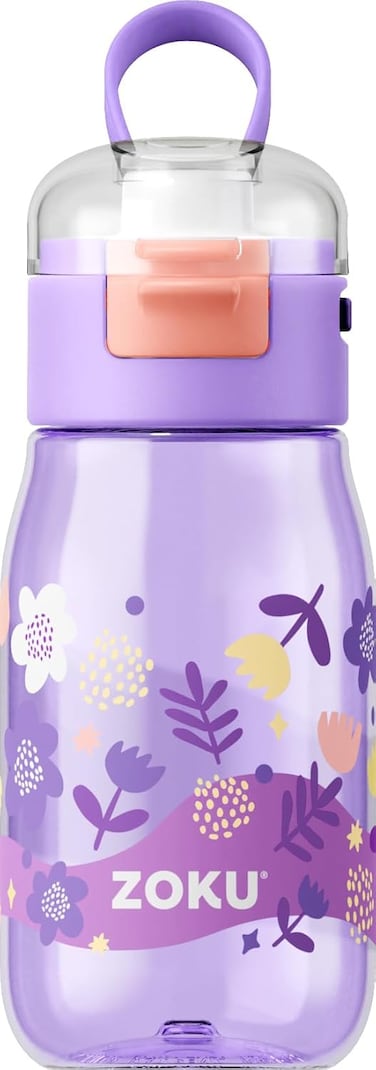 Zoku Kids Flip Gulp Bottle, 475ml-Purple