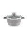 Smile Non Stick Stock Pot - Aluminum Soup Pot with T.Glass Lid - 100% PFOA and PTFE Free