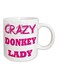 Crazy Donkey Lady Ceramic Mug White/Pink