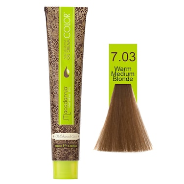 Macadamia Natural Color 7.03   Naturals Medium Warm Blonde   100 Ml