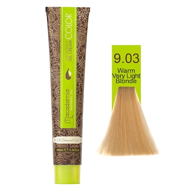 Macadamia Natural Color 9.03   Naturals Very Light Warm Blonde   100 Ml