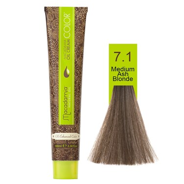 Macadamia Natural Color 7.1   Medium Ash Blonde- 100 Ml
