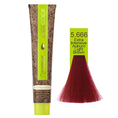 Macadamia Natural Color 5.666   Extra Auburn Light Brown   100 Ml