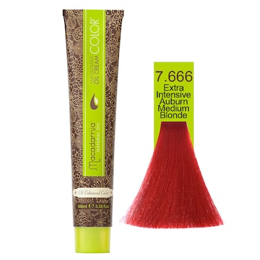 Macadamia Natural Color 7.666   Extra Auburn Medium Blonde   100 Ml