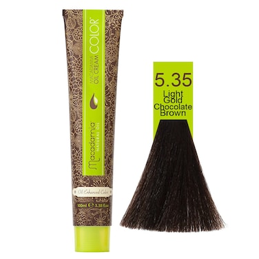 Macadamia Natural Color 5.35   Light Gold Chocolate Brown  100 Ml