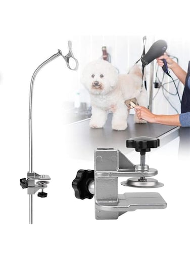 Azonee Pet Grooming Table Arms Clamp, Aluminum Dog Grooming Table Arm H Bar Clamp Holder, Pet Hair Dryer Clamp Clip, Pet Grooming Table accessories (Inner Dia 2.3&times;2.3cm)
