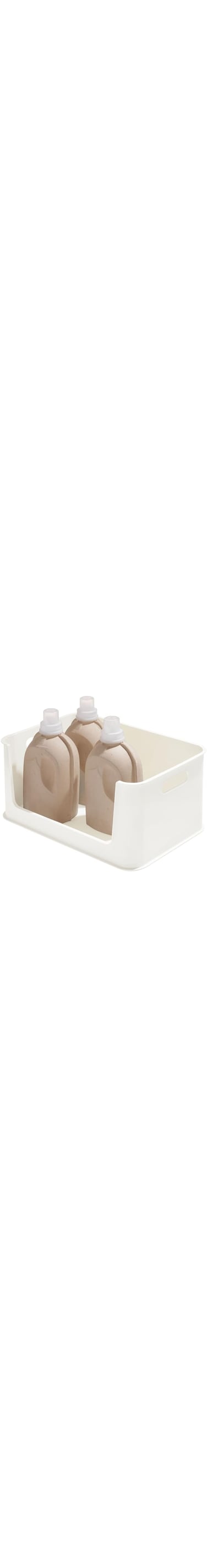 iDesign Recycled Plastic Large Storage Handles, 1 Count (Pack of 1), Open Front Bin