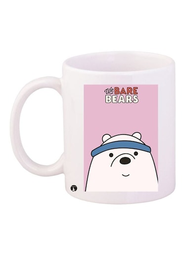 We Bare Bears Printed Coffee Mug White/Pink/Blue