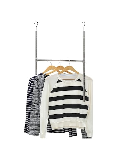 Simple Houseware Adjustable Closet Hanging Rod, Chrome