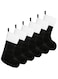 FOIMAS 6pcs Christmas Stockings,18 inch Black Plush Christmas Hanging Stockings with White Cuff for Fireplace Christmas Tree Home Decoration