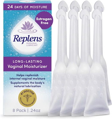 Replens Long-Lasting l Moisturizer With single-use applicator, 8 Count (Pack Of 1)