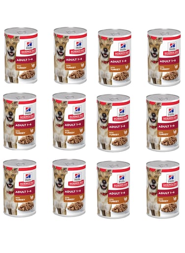 Hill's Science Plan Adult Dog Food with Turkey ( 370g x 12 Pcs )