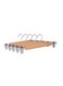 A Set Of 4 Pants Skirt Hangers, Hangers Clothes With 360&deg; Swivel, Metal Bar with pants/skirt clips, natural color, (10-Pack)