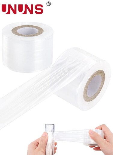 Stretch Wrap Film,Mini Stretch Wrap Film,Clear Unheated Shrink Wrap Roll,Mini Hand Stretch Wrap for Securing Small Bottles Jars Cans Tin Seal Packing &amp; Gift Wrap Rolls(5cm*300m 4roll&iuml;&frac14;&permil;