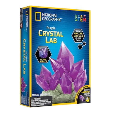 Blue Marble National Geographic Purple Crystal Growing Lab Hands-on science kit.