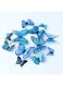 ELECDON 3D Butterfly Wall Decals, Removable Butterfly Decor Simulation Butterfly for Girls Stickers Kids Bedroom and Room Wall Decoration Art Mural Double Wings, 24 Pcs, Blue