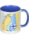Map Printed Ceramic Mug Multicolour
