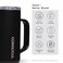 Corkcicle Classic Black Insulated Travel Mug, 470ml