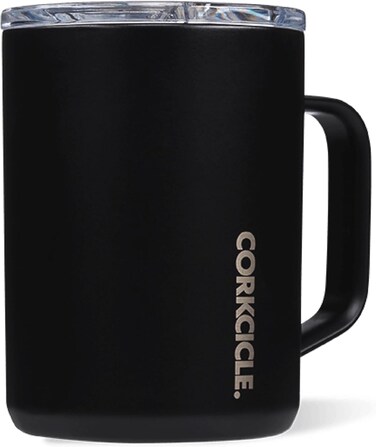 Corkcicle Classic Black Insulated Travel Mug, 470ml