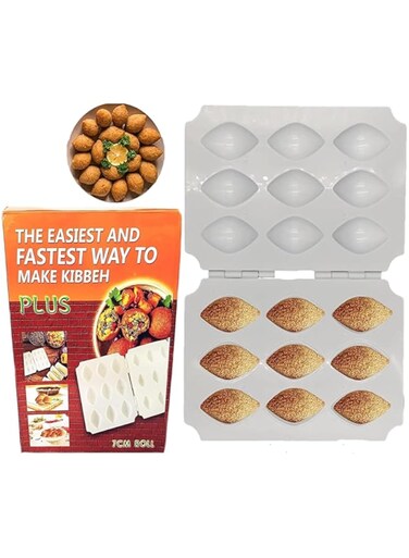 Portable Upgrade Kibbeh and Meatball Maker with Meatloaf Pressing Plate Durable DIY Manual Plastic Homemade Fishball Mold Kit Essential Kitchen Gadget for Crafting Kebbah Cooking Tools and Accessories