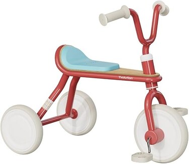 دراجة Yvolution Classic Trike الحمراء - دراجة ثلاثية العجلات للأطفال الصغار من عمر 18 شهرًا إلى 3 سنوات، عجلات EVA مقاومة للثقب، إطار فولاذي، حشوة خشبية، مقابض مبطنة - (YT49R2)