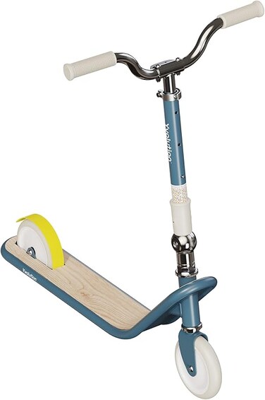 Yvolution Scoot Classic Scooter Blue &ndash; Retro-Style 3-Wheel Scooter for Kids Ages 3&ndash;8, Lean-to-Steer, Wide Deck, Adjustable Handlebar (YS51B2)
