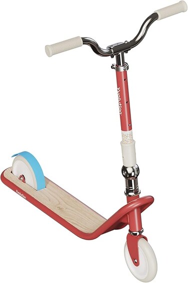 سكوتر Yvolution Scoot Classic الأحمر – سكوتر ثلاثي العجلات بتصميم كلاسيكي للأطفال من سن 3 إلى 8 سنوات، قابل للتوجيه بالانحناء، سطح عريض، مقود قابل للتعديل (YS51R2)