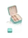Mini Jewelry Travel Case - Portable Organizer for Rings, Earrings, Necklaces - Small Display Storage Box in Elegant Blue