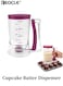 Easy-Pour Cupcake Batter Dispenser with Measurement Markings Easy To Clean Plastic Non-Stick Space-Saving Funnel Design for Perfect Cupcakes Waffles Cakes Pancakes