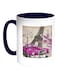 Classic Car Paris Printed Ceramic Coffee Mug White/Blue/Pink 11ounce