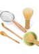 Matcha Whisk Set, Silicone Matcha Whisk for Stirring, Reusable Matcha Whisk Set with Matcha Whisk, Scoop, Tea Spoon and Matcha Sifter