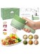 MAGA ZONE 4-in-1 Handheld Electric Vegetable Cutter Set &ndash; Portable Mini Wireless Food Processor with Brush, Electric Garlic Chopper &amp; Gatling Vegetable Cutter for Garlic, Pepper, Chili, Onion