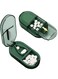 Pill Cutter, Portable Pill Splitter 2-in-1 Pill Case with Stainless Steel Blade, for Small or Large Vitamins Tablets, Cut Pills in 1/2, 1/4 with Mini Pill Organizer Compartment &ndash; Transparent Green