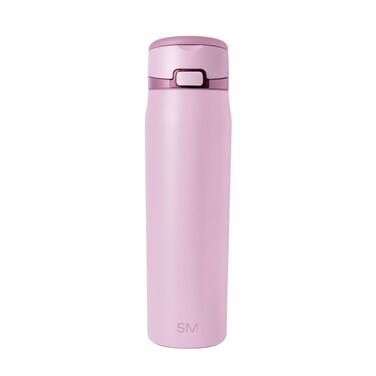 Modern Mesa Loop Water Bottle with Straw   24oz Cup Holder Friendly Insulated Stainless Steel Bottles for Travel, Sports and School   Pink Champagne
